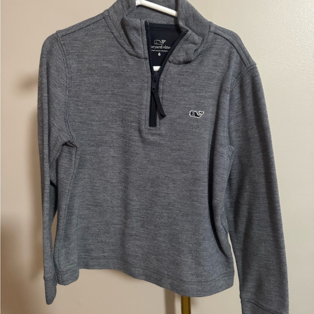 Vineyard Vines Boys Blue Quarter-Zip Sweater